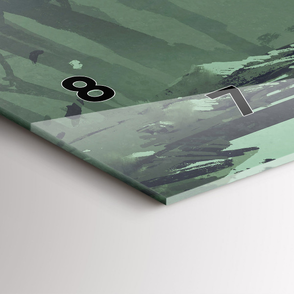 Ceas orizontale de perete din sticlă Samurai în pădure