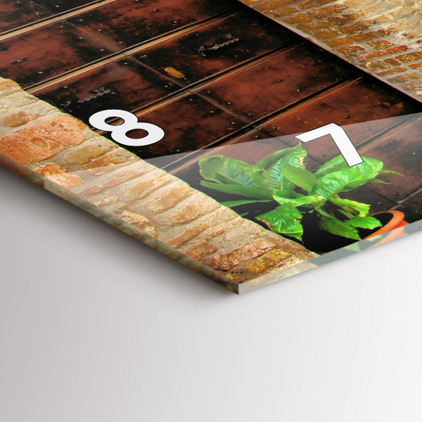 Ceas orizontale de perete din sticlă Stradă pitorească