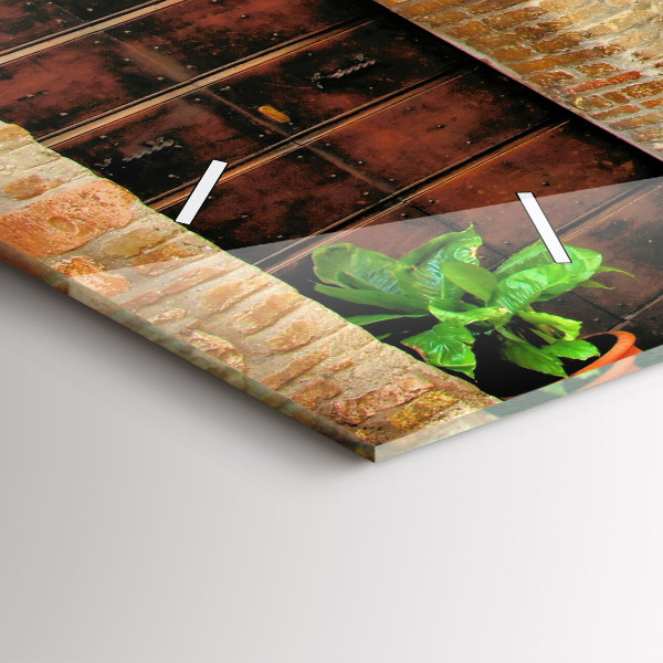 Ceas orizontale de perete din sticlă Stradă pitorească