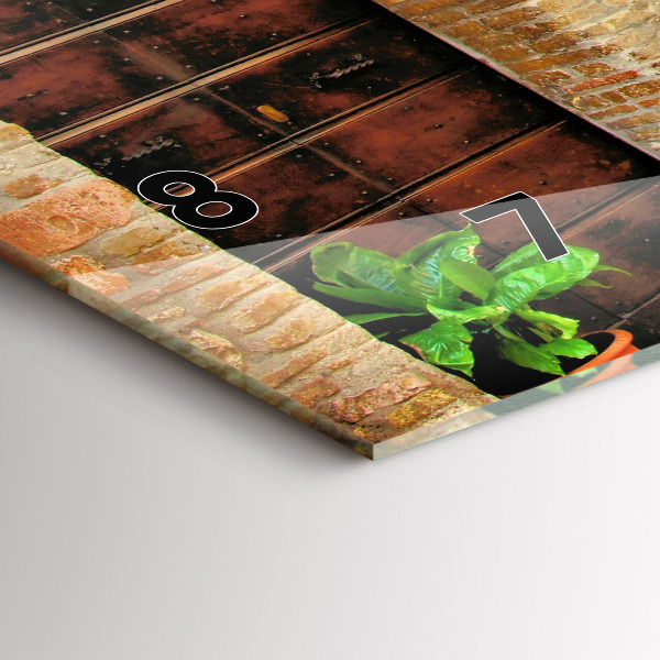 Ceas orizontale de perete din sticlă Stradă pitorească