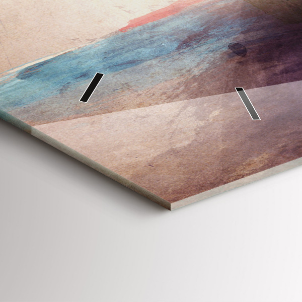 Ceas orizontale de perete din sticlă Portret abstract al unei femei