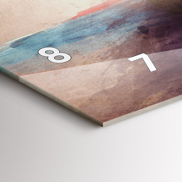 Ceas orizontale de perete din sticlă Portret abstract al unei femei