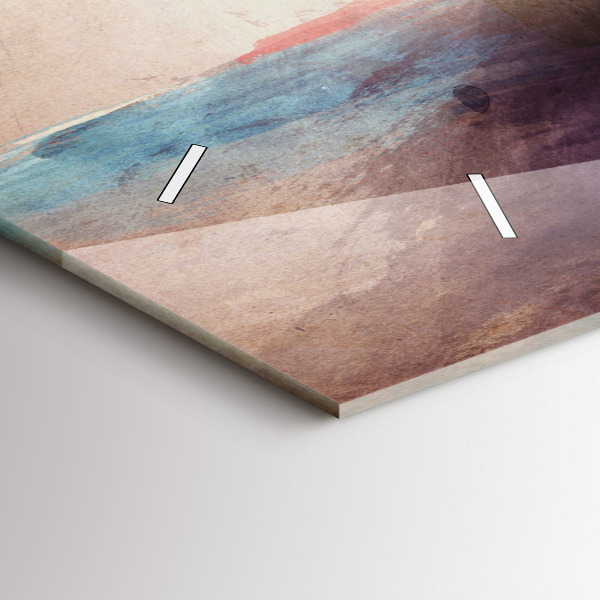 Ceas orizontale de perete din sticlă Portret abstract al unei femei