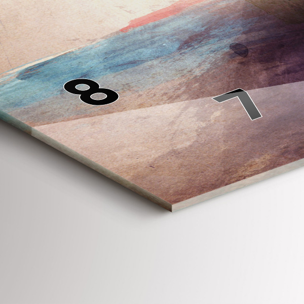 Ceas orizontale de perete din sticlă Portret abstract al unei femei