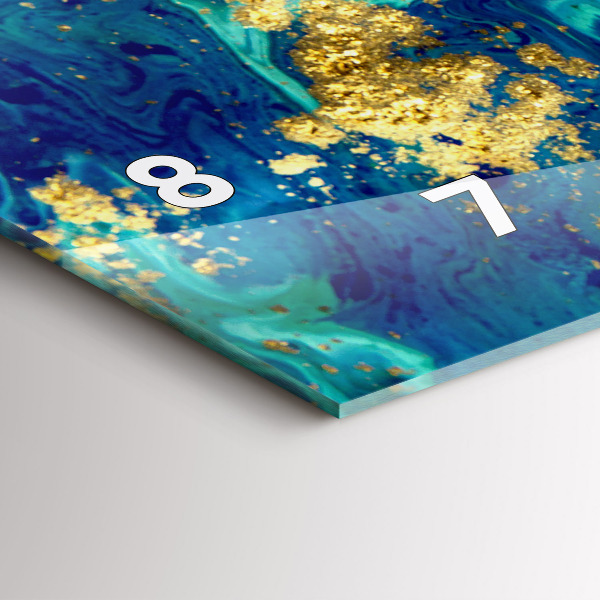 Ceas orizontale de perete din sticlă Abstracția modernă