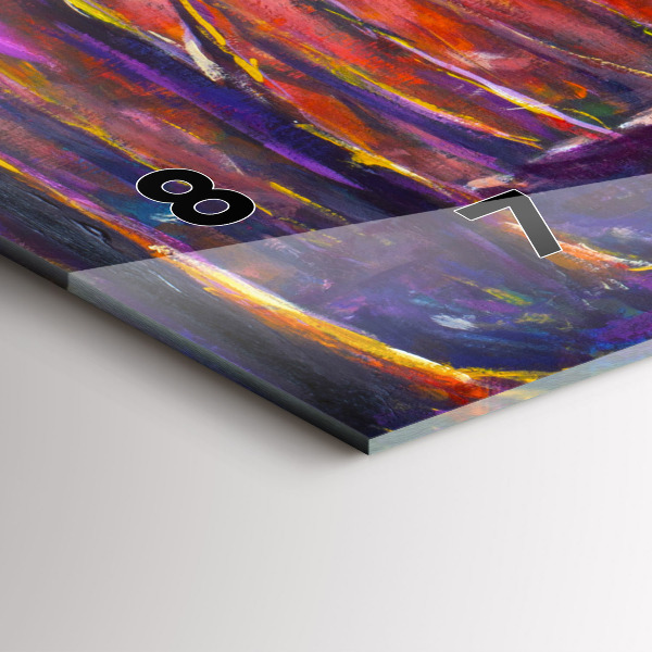 Ceas orizontale de perete din sticlă Cuplu în pădure