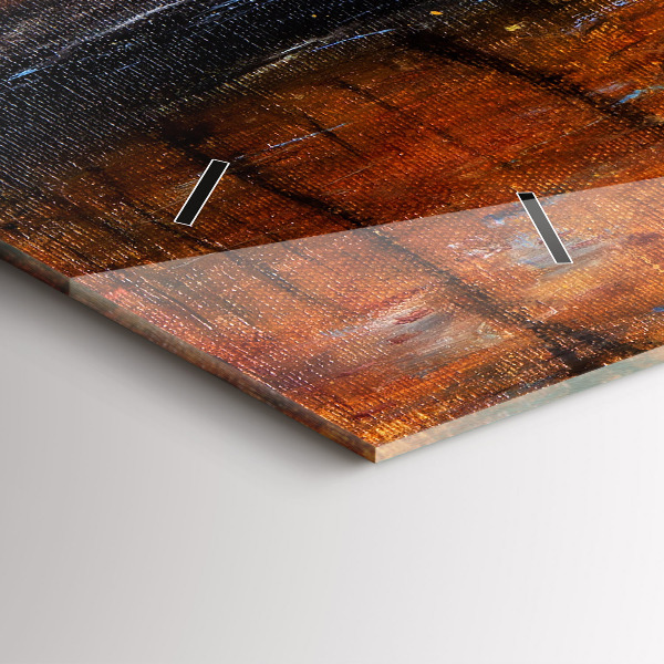 Ceas orizontale de perete din sticlă Artă artistică