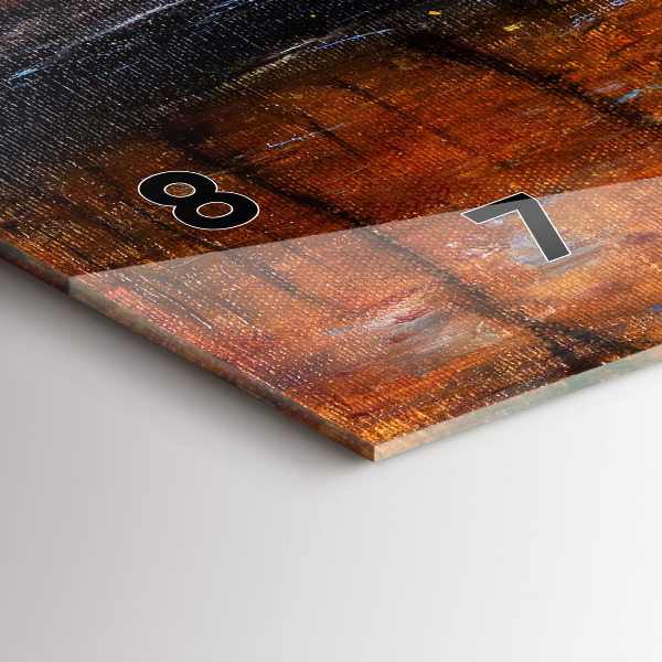 Ceas orizontale de perete din sticlă Artă artistică