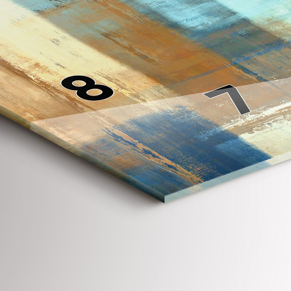 Ceas orizontale de perete din sticlă Fundal colorat – abstracție