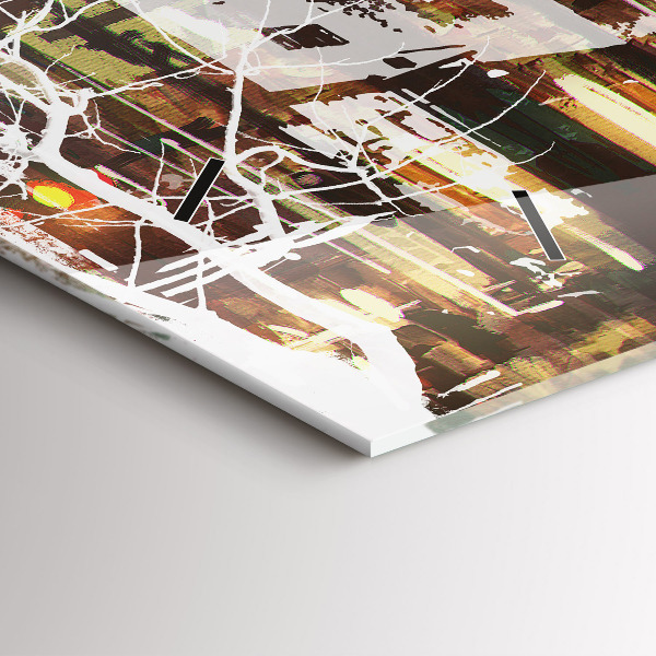 Ceas orizontale de perete din sticlă Orașul New York