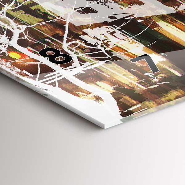 Ceas orizontale de perete din sticlă Orașul New York