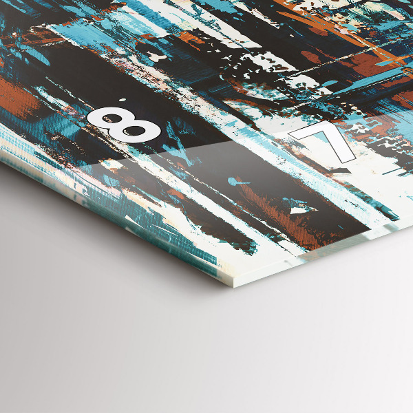 Ceas orizontale de perete din sticlă Arta stradală