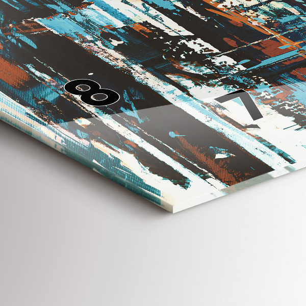 Ceas orizontale de perete din sticlă Arta stradală