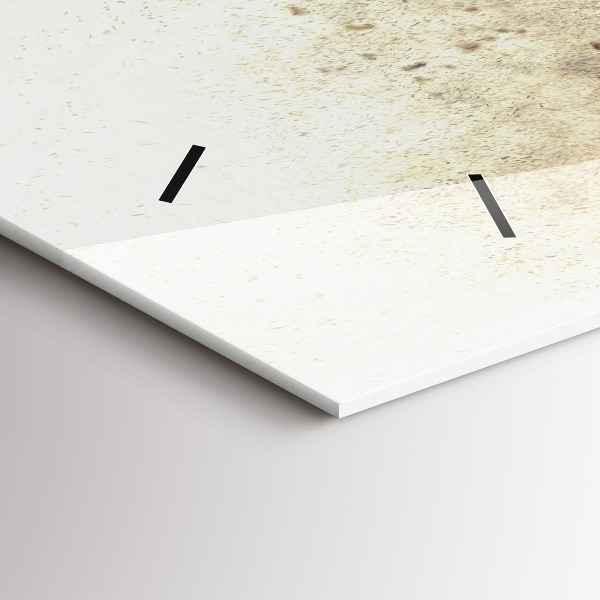 Ceas orizontale de perete din sticlă Oameni abstracti nisip