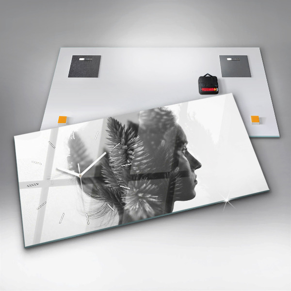 Ceas orizontale de perete din sticlă Sensibilitatea gândirii umane