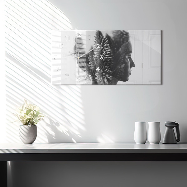 Ceas orizontale de perete din sticlă Sensibilitatea gândirii umane