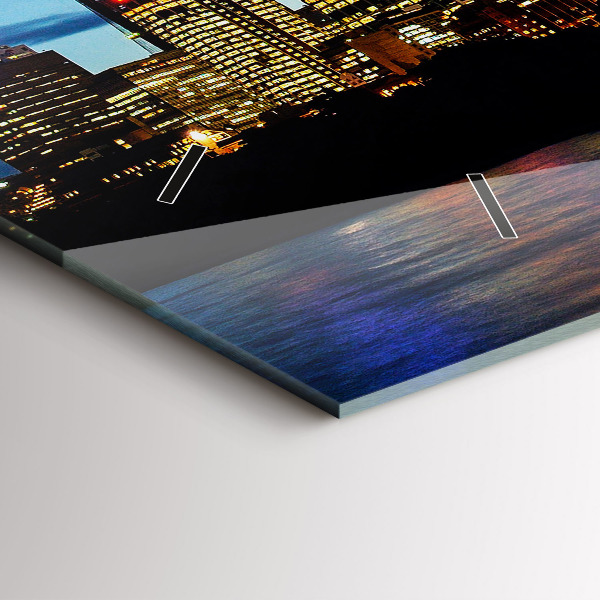 Ceas orizontale de perete din sticlă Seara Sydney