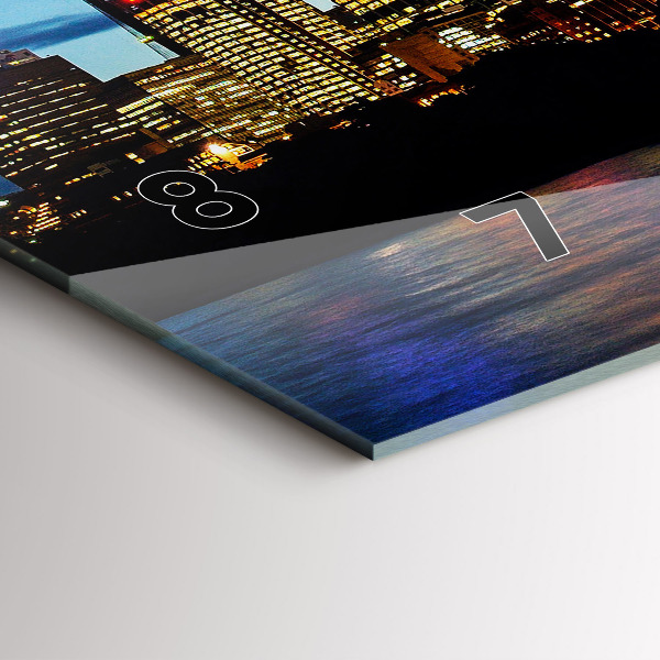 Ceas orizontale de perete din sticlă Seara Sydney