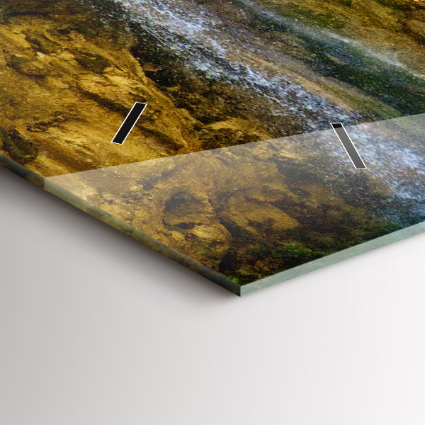 Ceas orizontale de perete din sticlă Peisaj lagunar