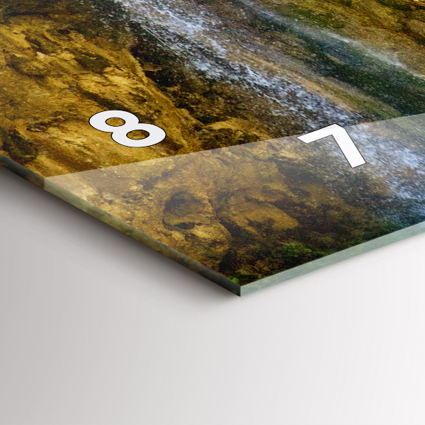 Ceas orizontale de perete din sticlă Peisaj lagunar