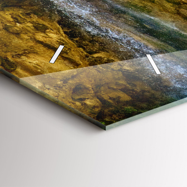 Ceas orizontale de perete din sticlă Peisaj lagunar