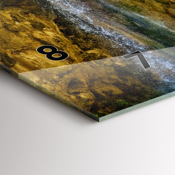 Ceas orizontale de perete din sticlă Peisaj lagunar