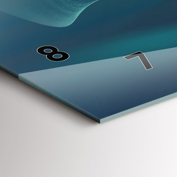 Ceas orizontale de perete din sticlă Imaginea unui vultur zburător