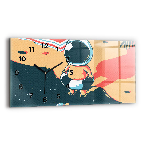 Ceas orizontale de perete din sticlă Imaginația copiilor