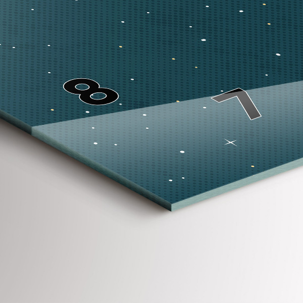 Ceas orizontale de perete din sticlă Imaginația copiilor