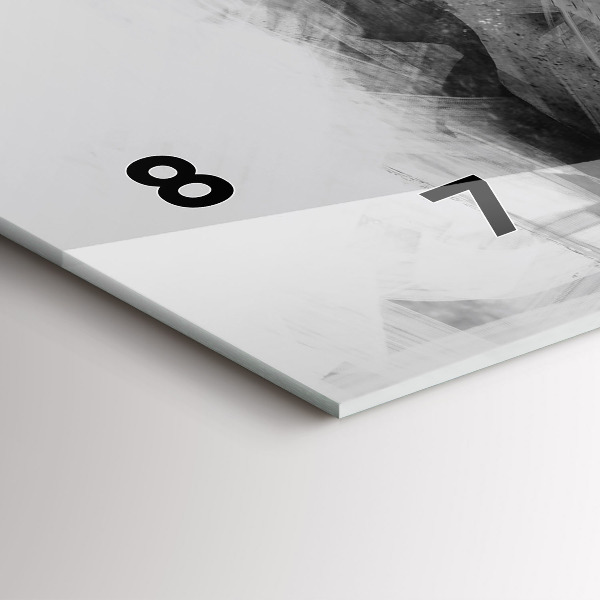 Ceas orizontale de perete din sticlă Leu pictat