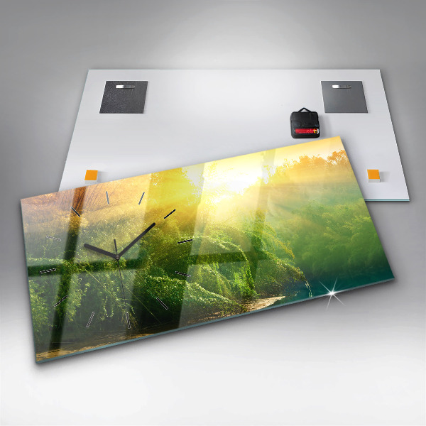 Ceas orizontale de perete din sticlă Natură pașnică