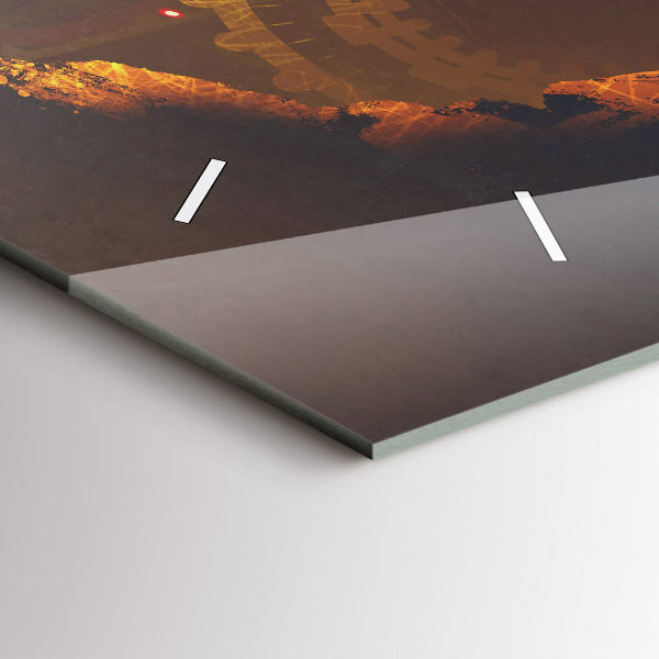 Ceas orizontale de perete din sticlă Timp – Mecanism