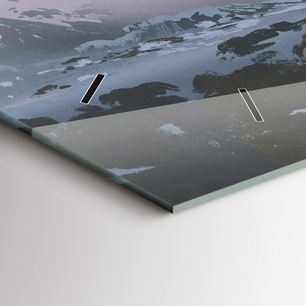 Ceas orizontale de perete din sticlă Astronauții Calea Lactee