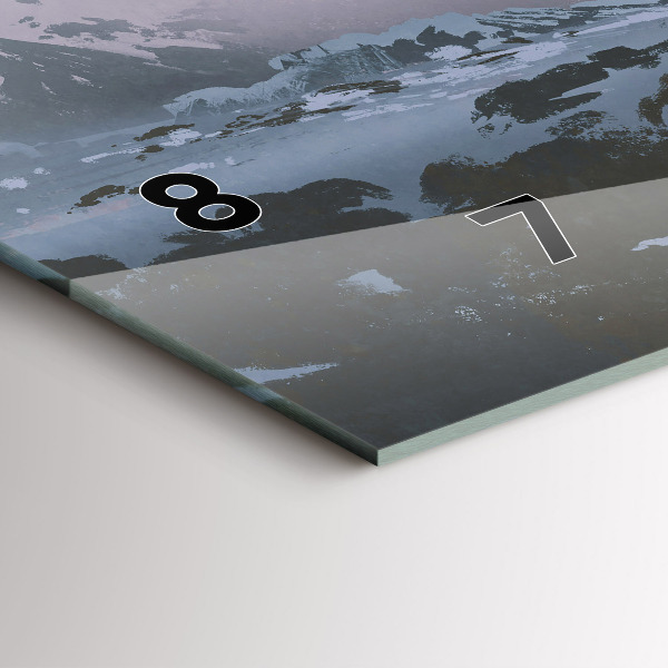 Ceas orizontale de perete din sticlă Astronauții Calea Lactee