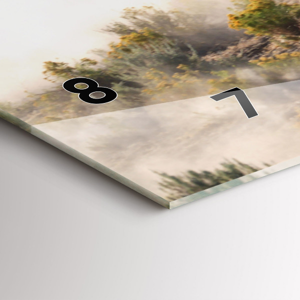 Ceas orizontale de perete din sticlă O turmă de cai grăbiți