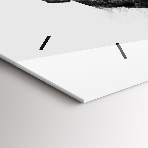 Ceas orizontale de perete din sticlă Urs din desene animate