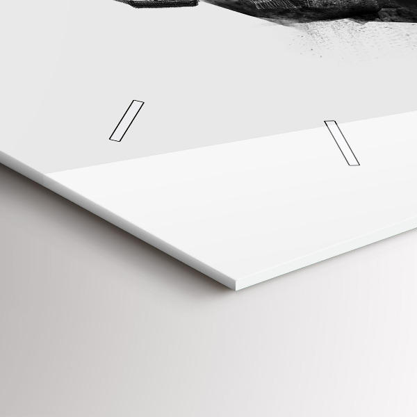 Ceas orizontale de perete din sticlă Urs din desene animate