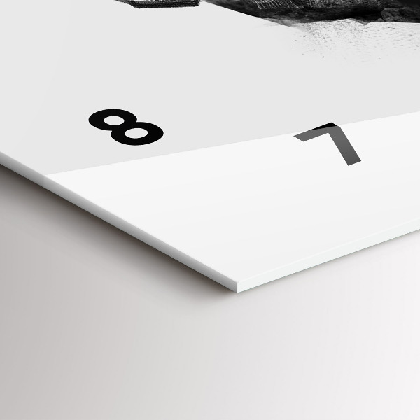 Ceas orizontale de perete din sticlă Urs din desene animate