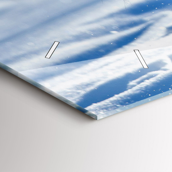 Ceas orizontale de perete din sticlă Un pas curajos înainte