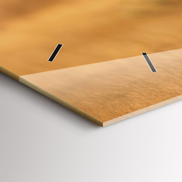 Ceas orizontale de perete din sticlă Vânătoarea de tigru