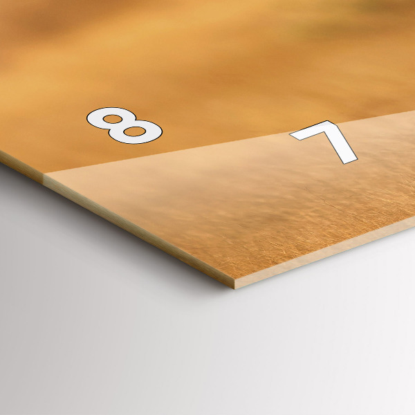 Ceas orizontale de perete din sticlă Vânătoarea de tigru