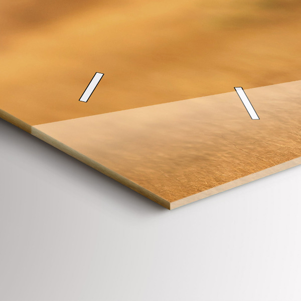 Ceas orizontale de perete din sticlă Vânătoarea de tigru