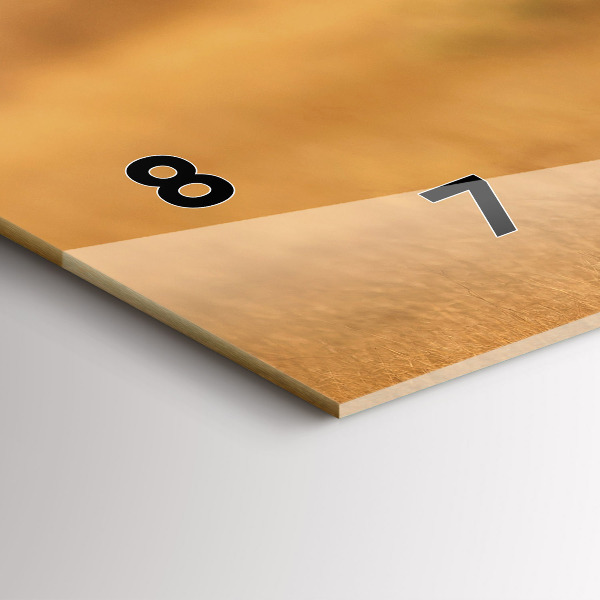 Ceas orizontale de perete din sticlă Vânătoarea de tigru