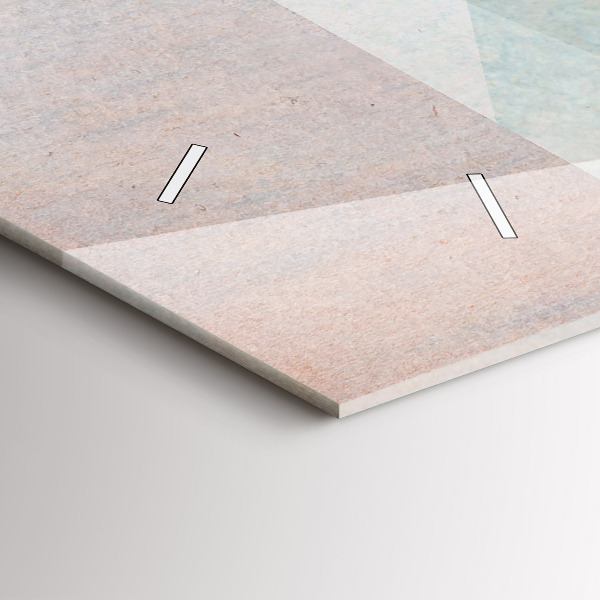 Ceas orizontale de perete din sticlă Textura abstractă triunghiuri