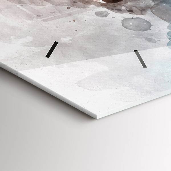 Ceas orizontale de perete din sticlă Trecutul din spatele capului