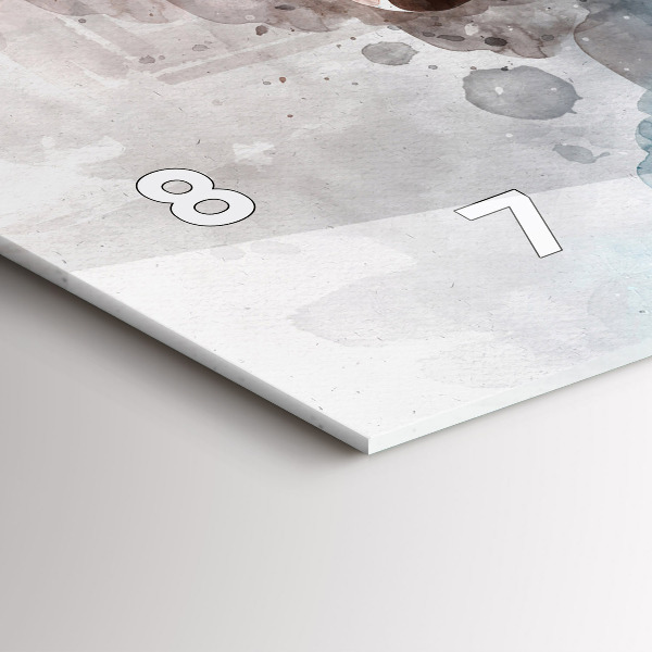 Ceas orizontale de perete din sticlă Trecutul din spatele capului