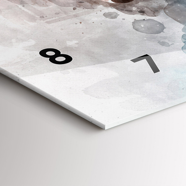 Ceas orizontale de perete din sticlă Trecutul din spatele capului