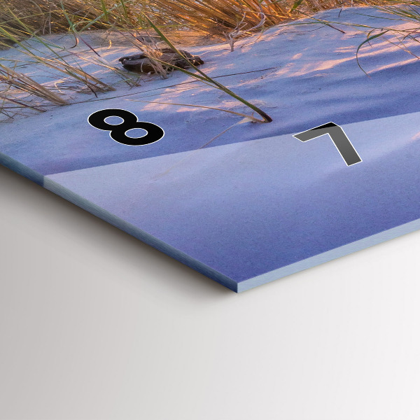 Ceas orizontale de perete din sticlă Marea însorită poloneză