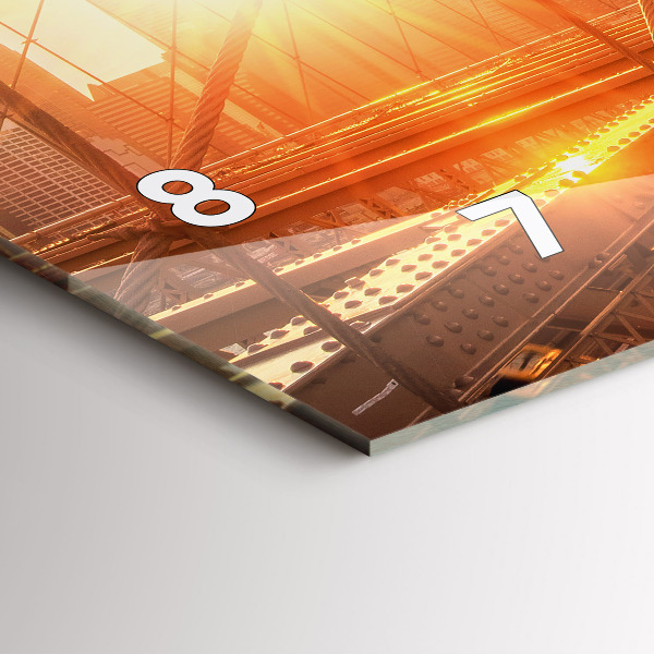 Ceas orizontale de perete din sticlă Podul Brooklyn NYC