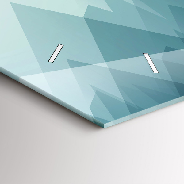 Ceas orizontale de perete din sticlă Figuri geometrice